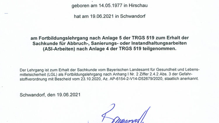 Fortbildungslehrgang