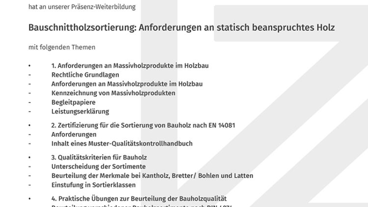 Bauschnittholzsortierung